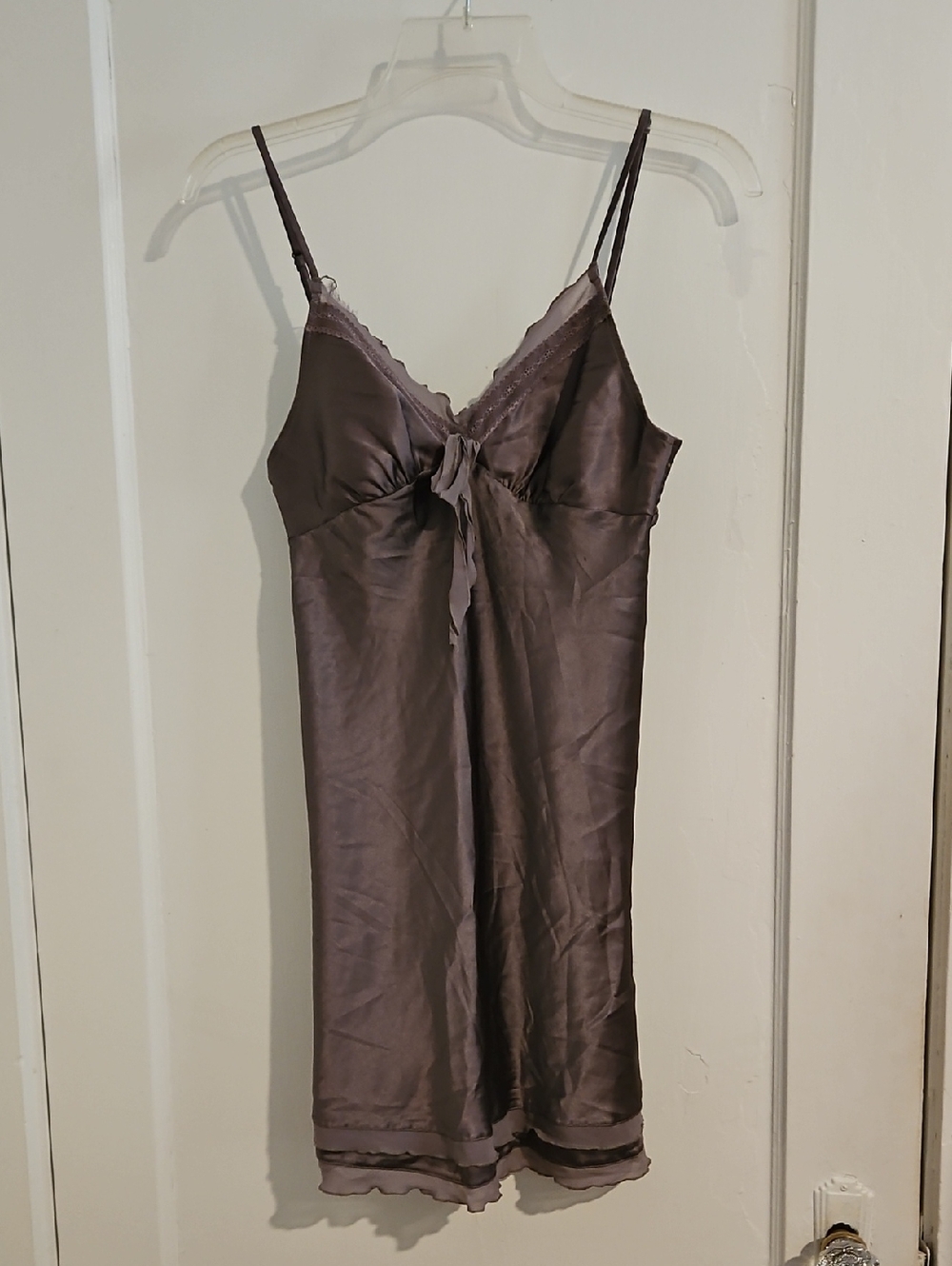 Victoria's Secret Satin Slip Dress in Pewter Size Small